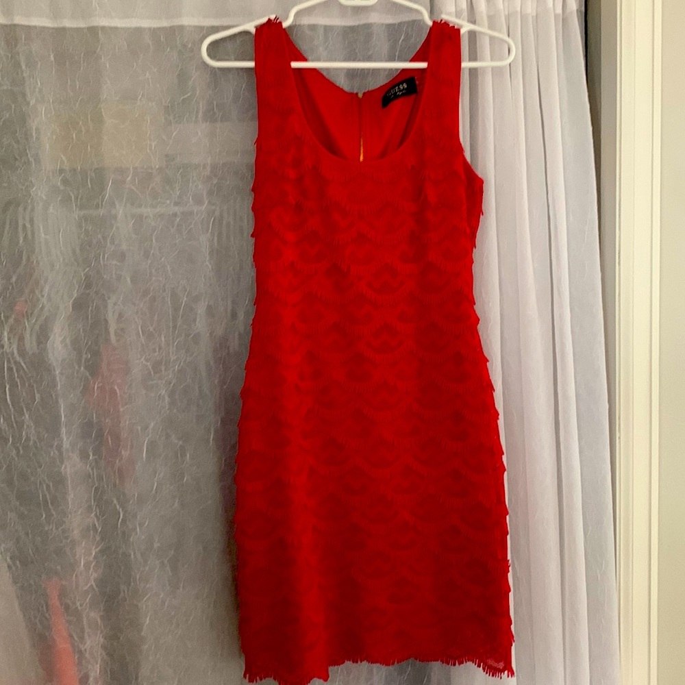 Guess Brand - Beautiful red fringe dress